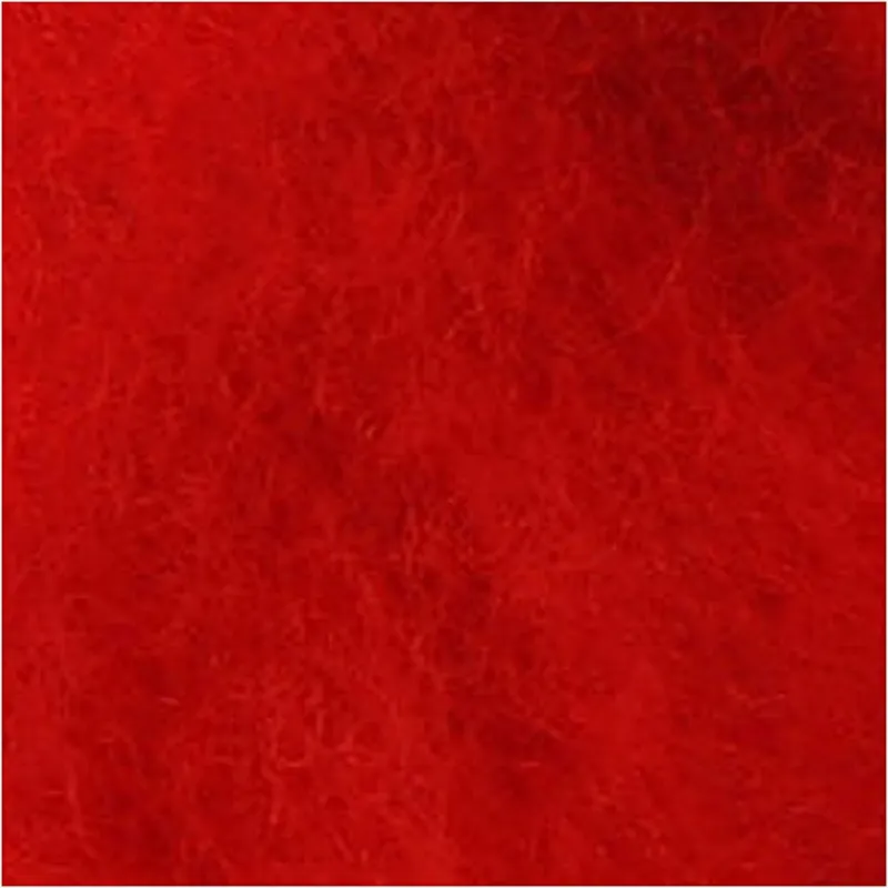 Kardierte Wolle , Rot, 100 g/ 1 Bündl.