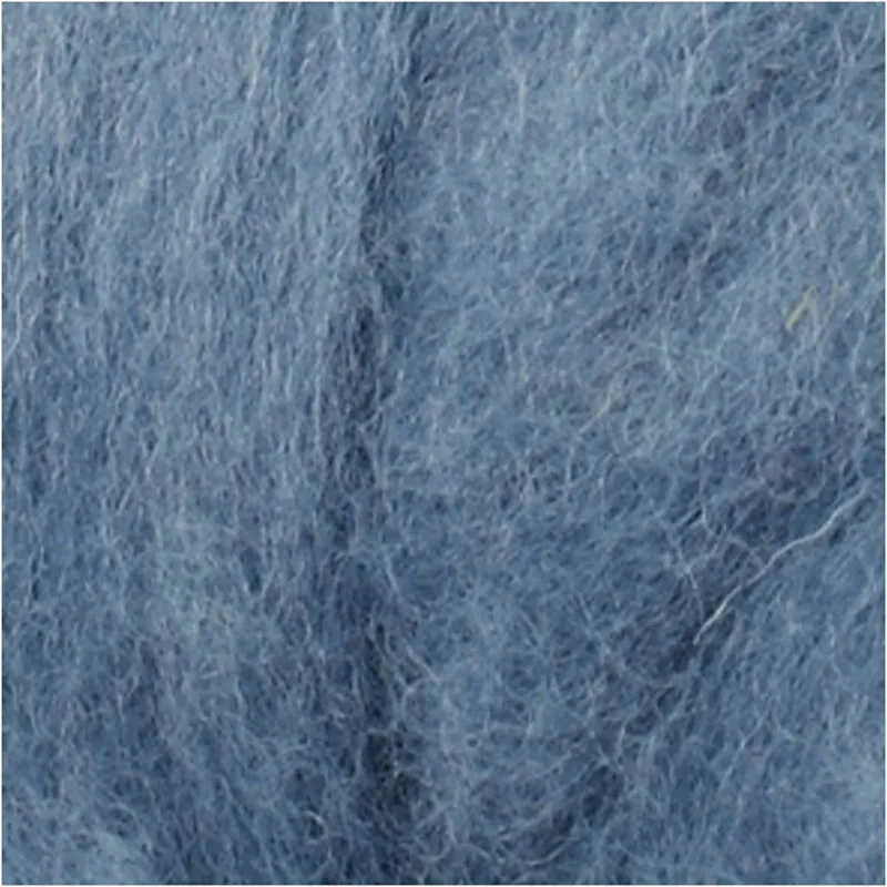 Kardierte Wolle , Himmelblau, 100 g/ 1 Bündl.