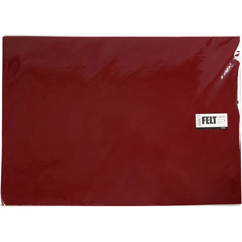 Bastelfilz, Blatt 42x60 cm, Dicke 3 mm, Altrot, 1 Bl.
