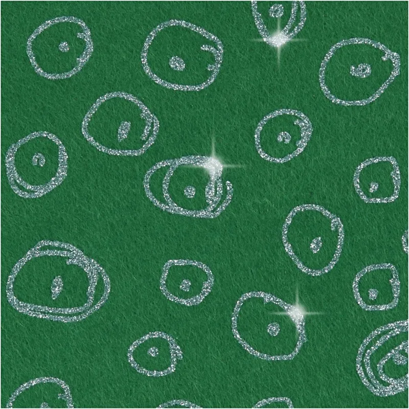 Bastelfilz, A4, Blatt 210x297 mm, Dicke 1,5-2 mm, Grün, 10 Bl./ 1 Pck