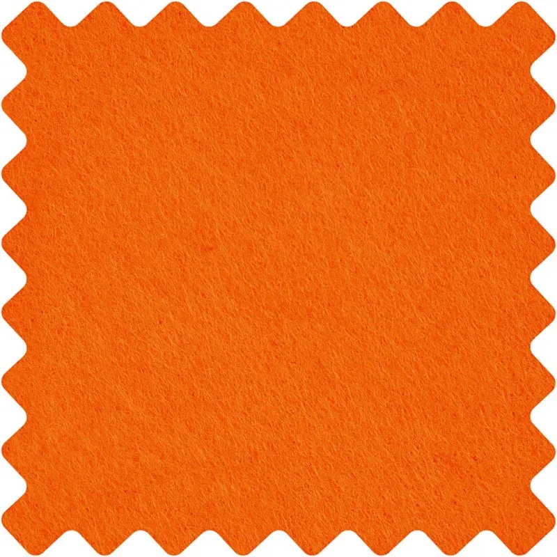 Bastelfilz, A4, Blatt 210x297 mm, Dicke 1,5-2 mm, Orange, 10 Bl./ 1 Pck