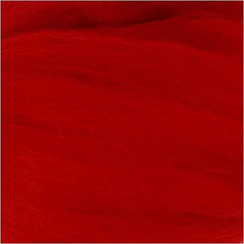 Merinowolle, Dicke 21 my, Weihnachtsrot, 100 g/ 1 Pck