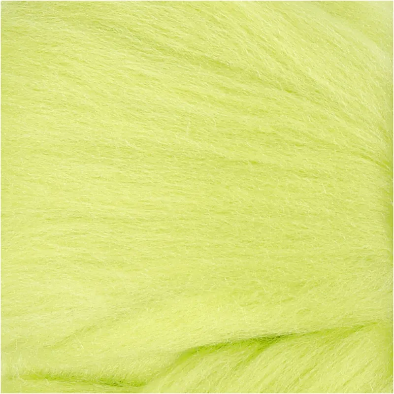Merinowolle, Dicke 21 my, Lindgrün, 100 g/ 1 Pck