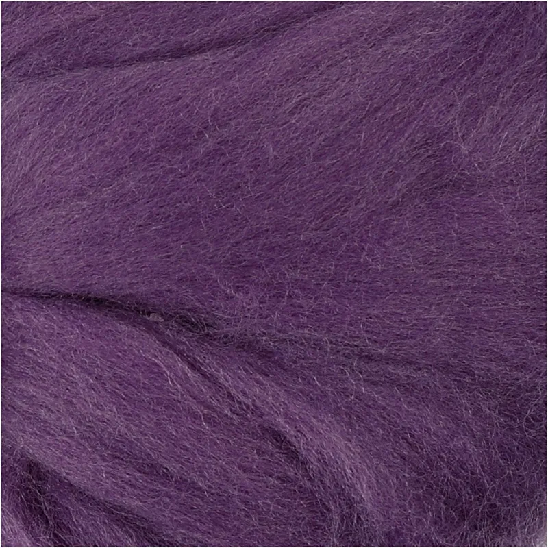 Merinowolle, Dicke 21 my, Violett, 100 g/ 1 Pck