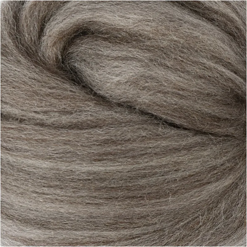 Merinowolle, Dicke 21 my, Naturgrau, 100 g/ 1 Pck