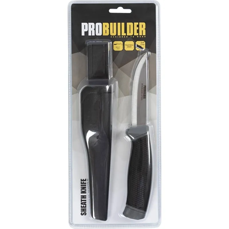 Messer mit Futteral, L 10 cm, B 2,5 cm, 1 Stk
