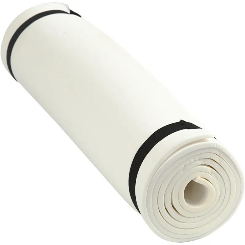 Mattenrolle, L 180 cm, B 50 cm, Dicke 6 mm, Weiß, 1 Stk
