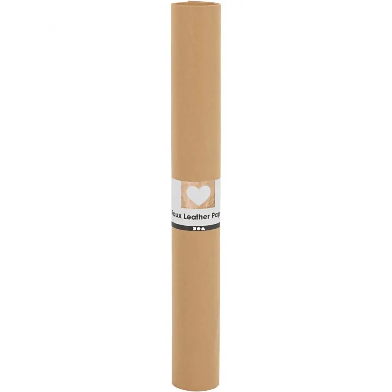 Kunstlederpapier, B 50 cm, Einfarbig, 350 g, Hellbraun, 1 m/ 1 Rolle