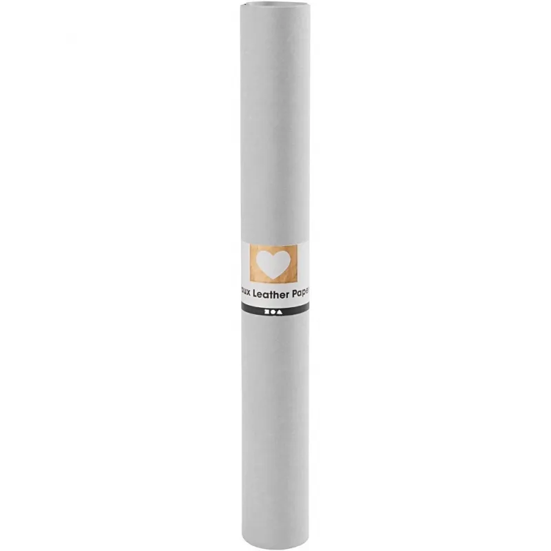 Kunstlederpapier, B 50 cm, Einfarbig, 350 g, Grau, 1 m/ 1 Rolle