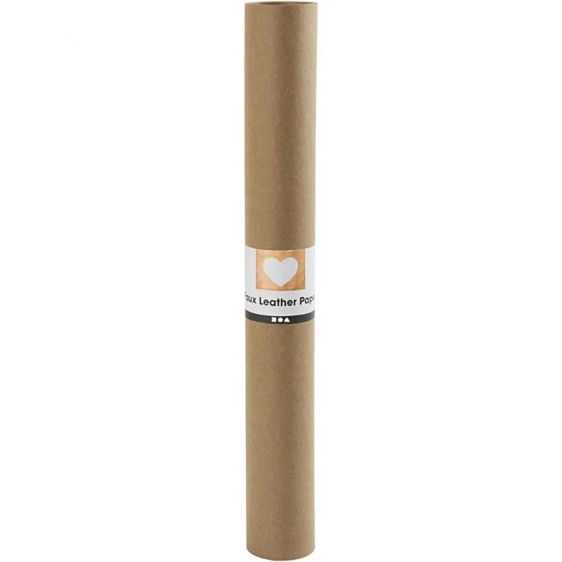 Kunstlederpapier, B 50 cm, Einfarbig, 350 g, Dunkelbraun, 1 m/ 1 Rolle
