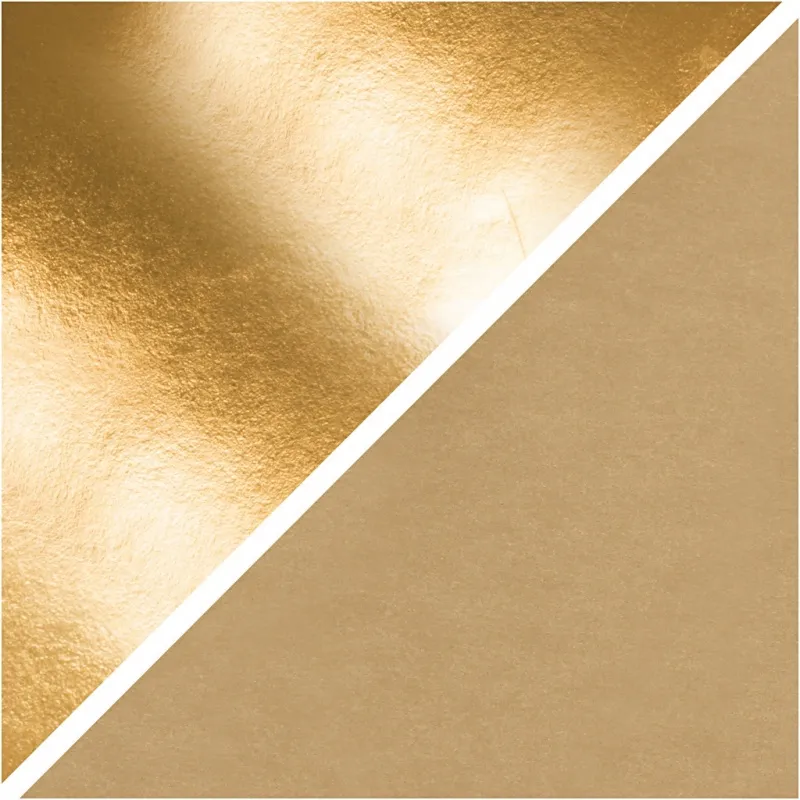 Kunstlederpapier, B 49 cm, Einfarbig,Foliedetails, 350 g, Gold, 1 m/ 1 Rolle