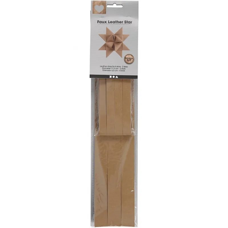 Streifen für Flechtsterne, L 44+78 cm, B 15+25 mm, 350 g, Beige, 24 Streifen/ 1 Pck
