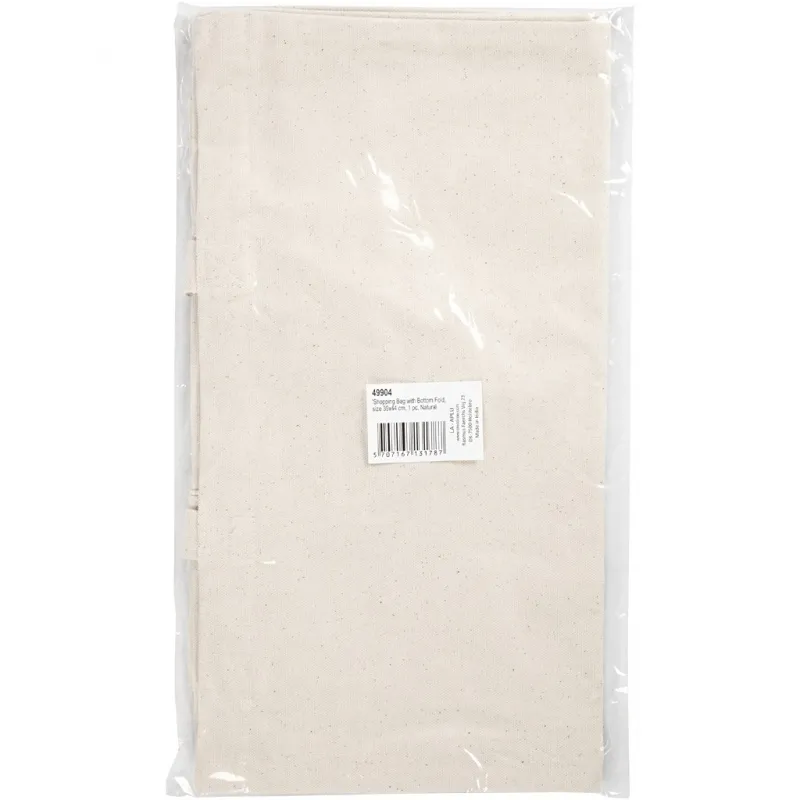 Stofftasche, Größe 39x44x10 cm, 310 g, Hellnatur, 1 Stk