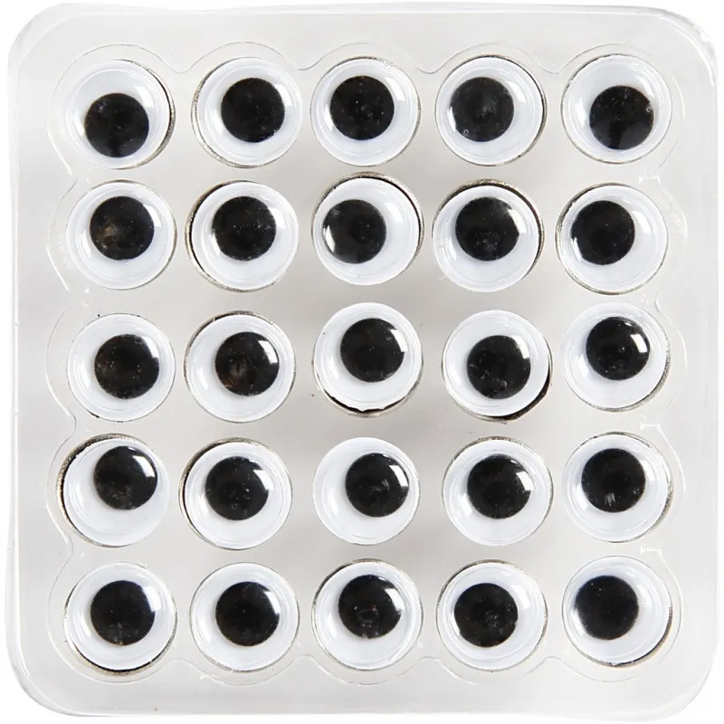 Wackelaugen, D 10 mm, 25 Stk/ 1 Pck