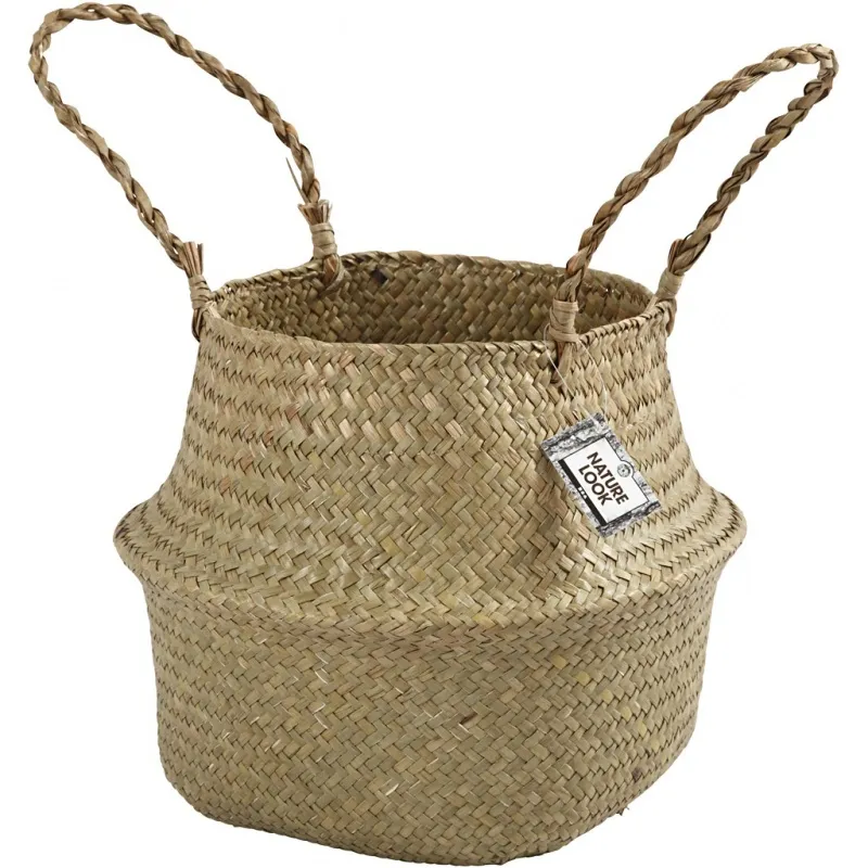 Korb aus Seegras, H 13/24 cm, D 27 cm, 1 Stk