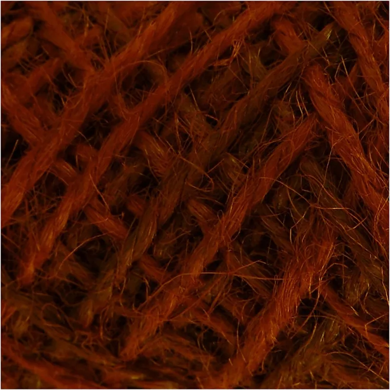 Naturhanf-Schnur, Dicke 1-2 mm, Rot, 30 m/ 1 Rolle