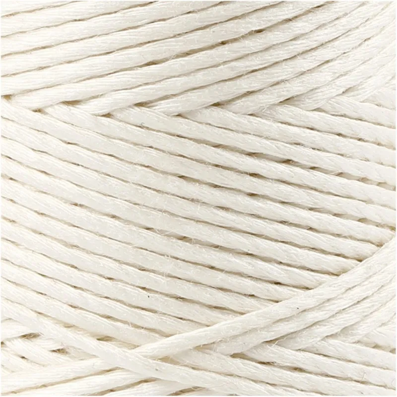 Bambusschnur, Dicke 1 mm, Weiß, 65 m/ 1 Rolle