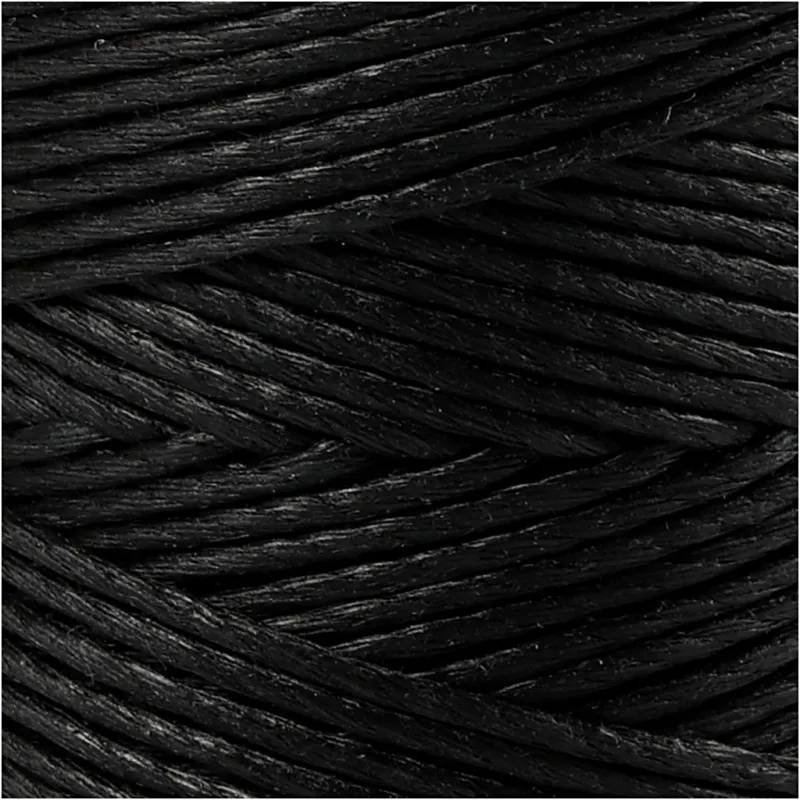 Bambusschnur, Dicke 1 mm, Schwarz, 65 m/ 1 Rolle