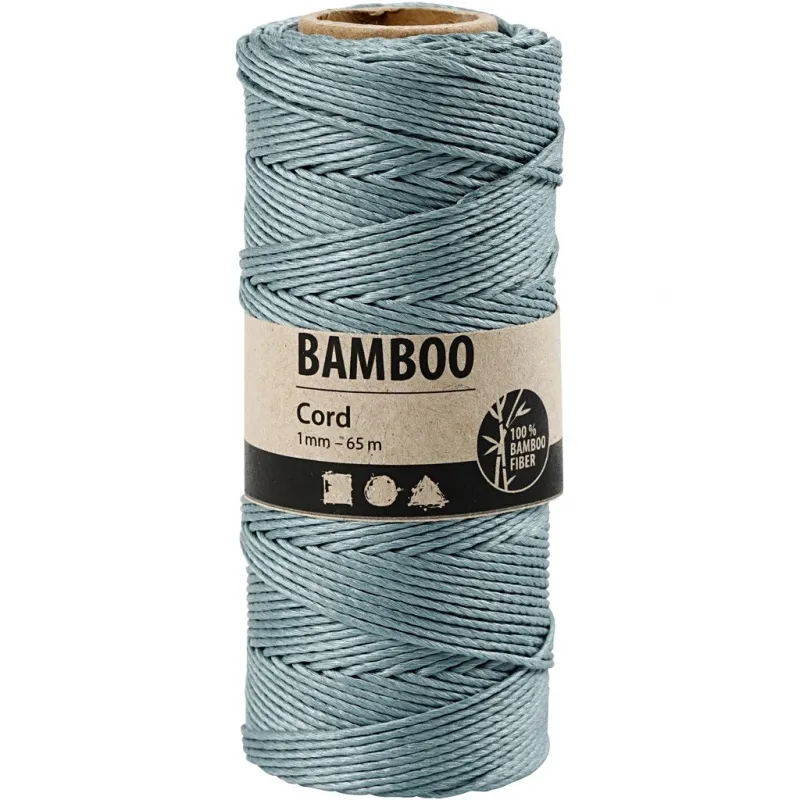 Bambusschnur, Dicke 1 mm, Dunkeltürkis, 65 m/ 1 Rolle