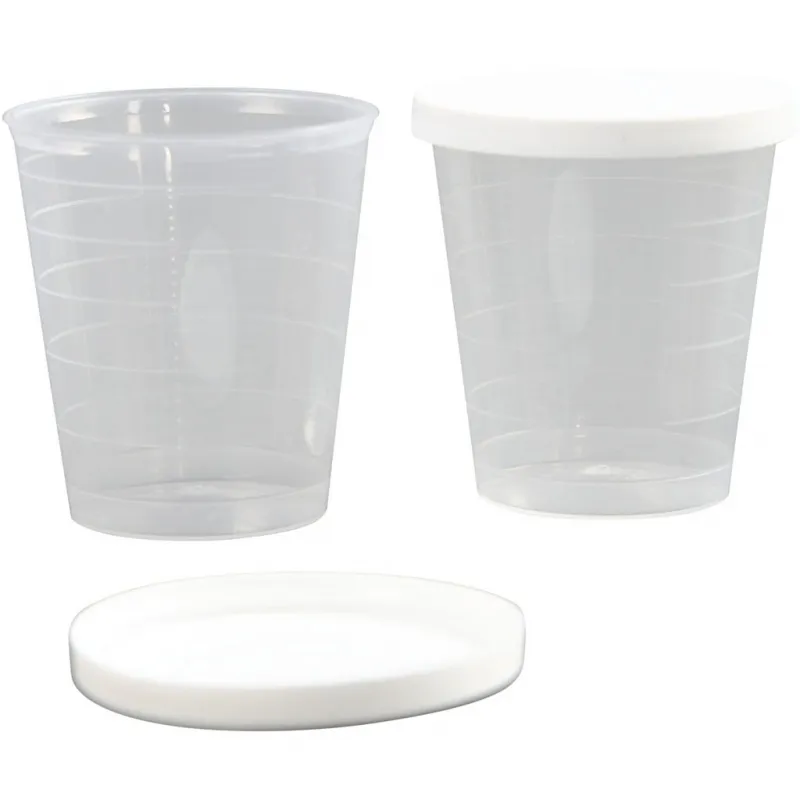 Mini-Becher mit Deckel, 30 ml, 75 Stk/ 1 Pck