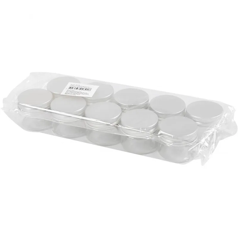 Kunststoffglas mit Schraubverschluss, H 35 mm, D 40 mm, 35 ml, 10 Stk/ 1 Pck