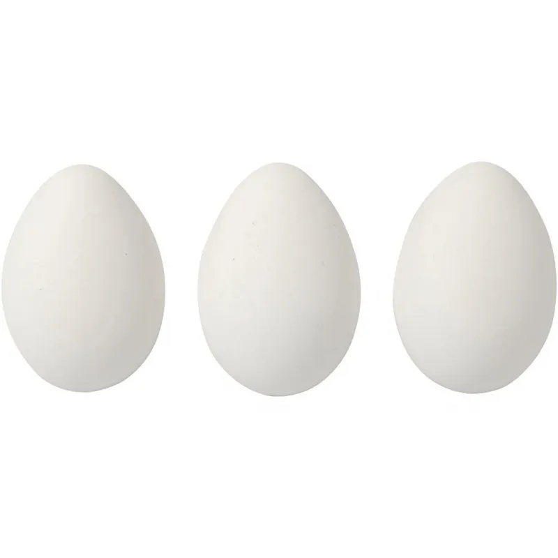 Eier, H 6 cm, Weiß, 12 Stk/ 1 Pck