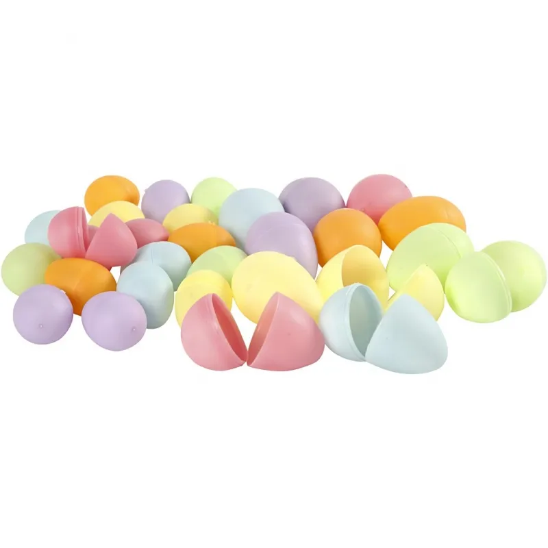 Eier, H 4,5+6 cm, D 3+4 cm, Pastellfarben, 720 Stk/ 1 Pck