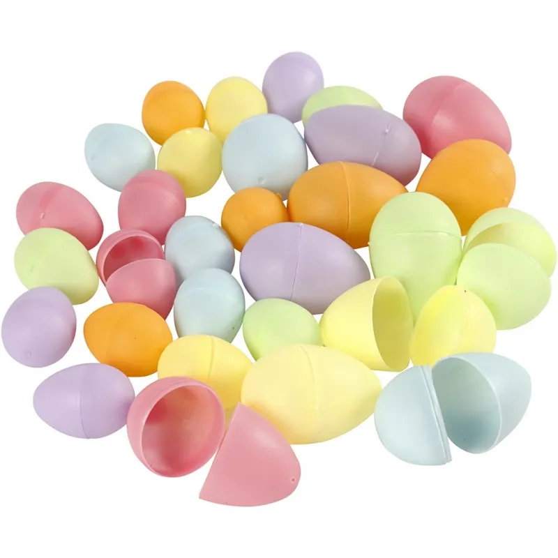 Eier, H 4,5+6 cm, D 3+4 cm, Pastellfarben, 180 Stk/ 1 Pck