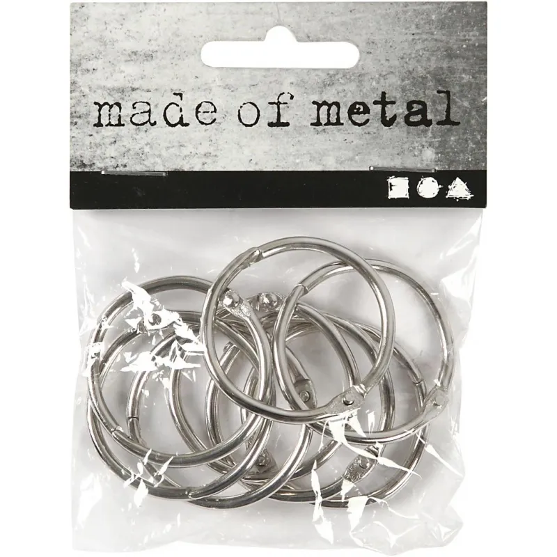 Binderinge, D 32 mm, Dicke 2,7 mm, 8 Stk/ 1 Pck