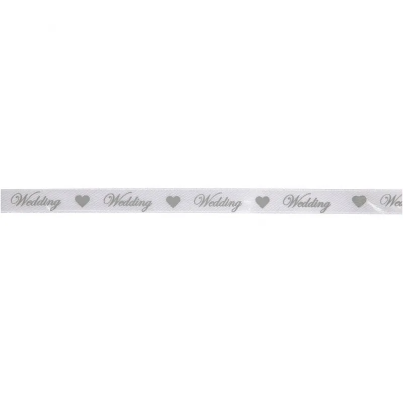 Satinband, B 10 mm, Weiß, 8 m/ 1 Rolle