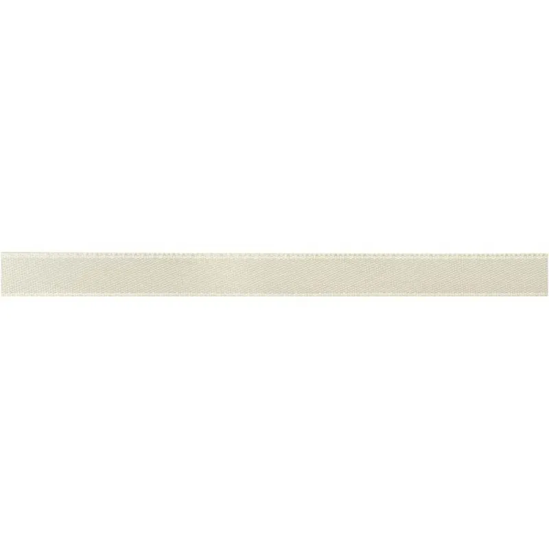 Satinband, B 10 mm, Naturweiß, 100 m/ 1 Rolle