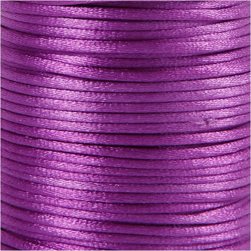 Satinband, Dicke 2 mm, Flieder, 50 m/ 1 Rolle