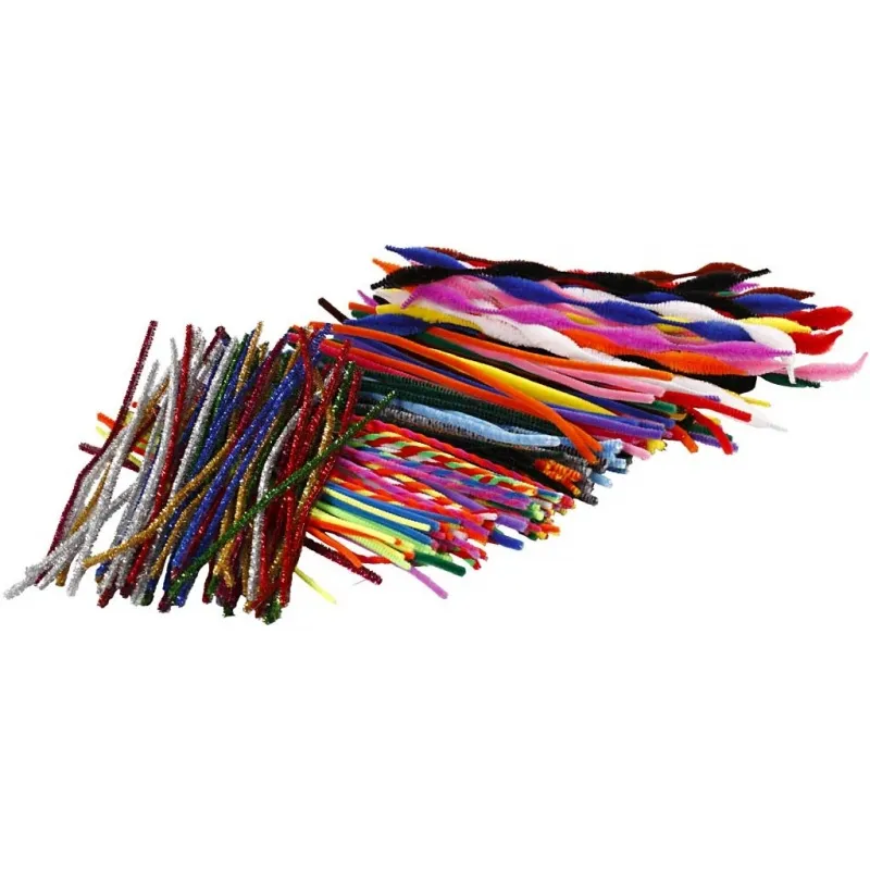 Pfeifenreiniger, L 30,5 cm, Dicke 4-6 mm, Sortierte Farben, 250 sort./ 1 Pck