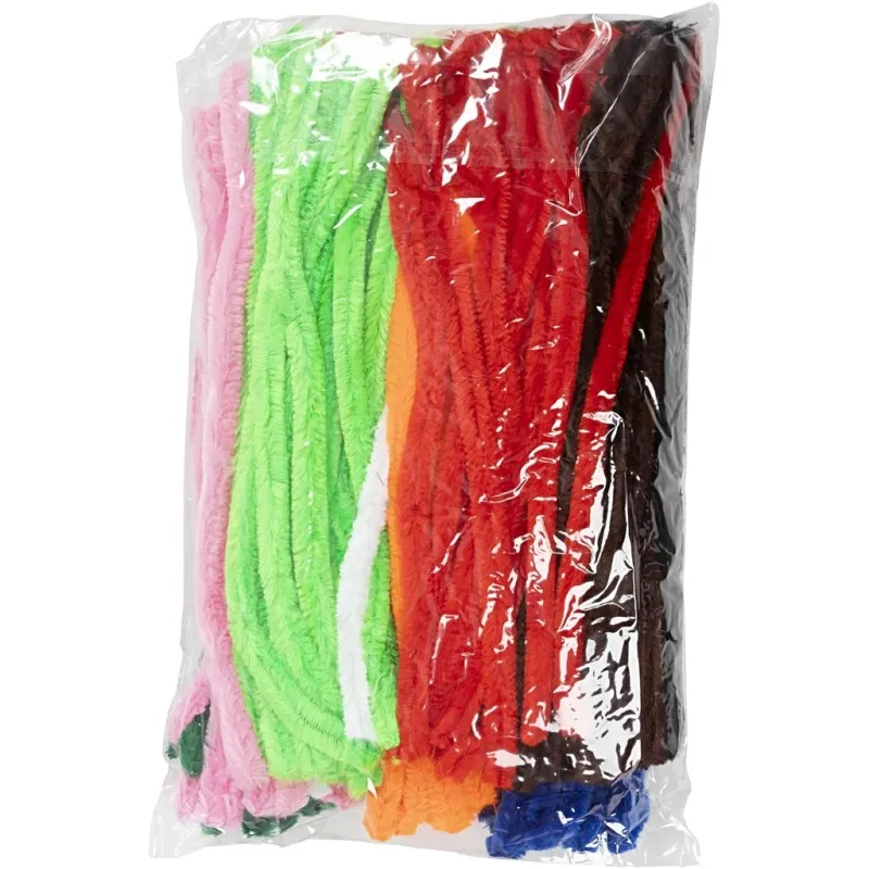 Pfeifenreiniger, L 30 cm, Dicke 15 mm, Sortierte Farben, 200 sort./ 1 Pck