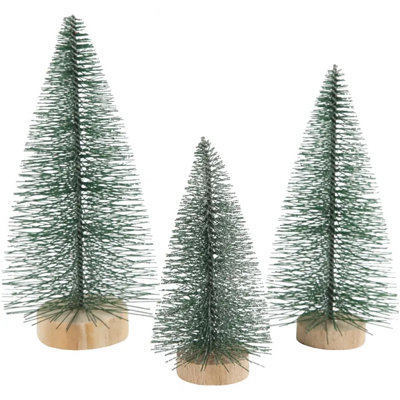 Weihnachtsbäume, H 10+13+14 cm, 3 Stk/ 1 Pck