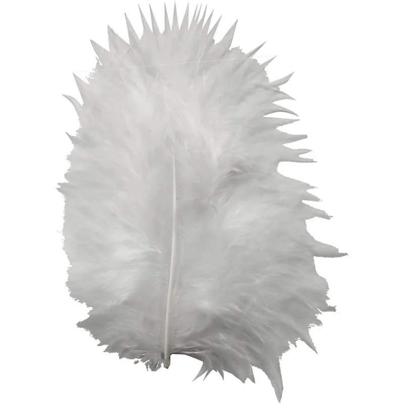 Daunen, Größe 5-12 cm, Weiß, 15 Stk/ 1 Pck