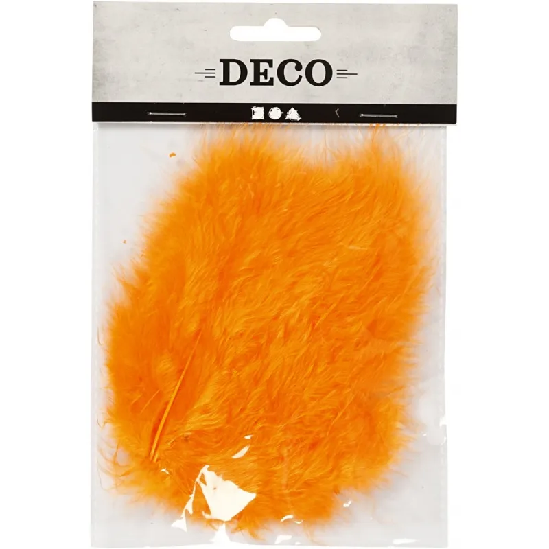 Daunen, Größe 5-12 cm, Orange, 15 Stk/ 1 Pck