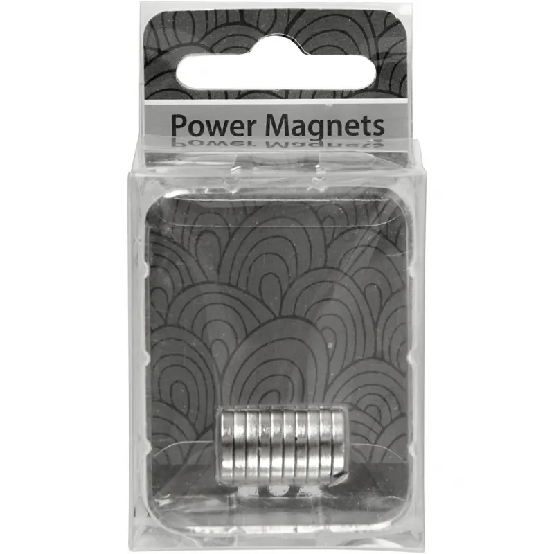 Power-Magnet ”NdFeB” , D 10 mm, Dicke 2 mm, 10 Stk/ 1 Pck
