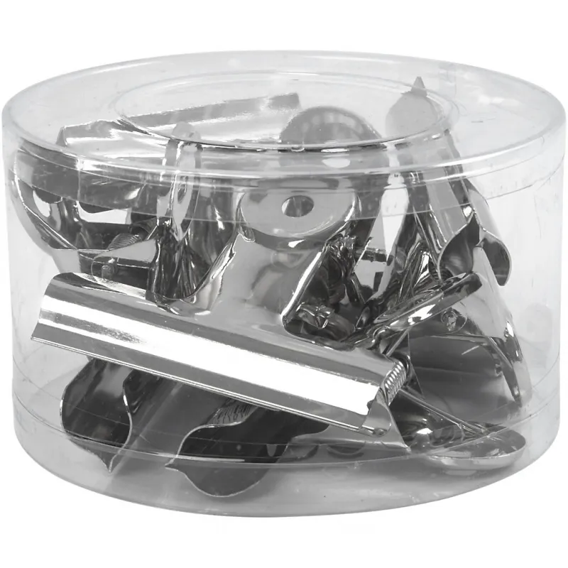 Briefklemmer, B 7,5 cm, Silber, 6 Stk/ 1 Pck