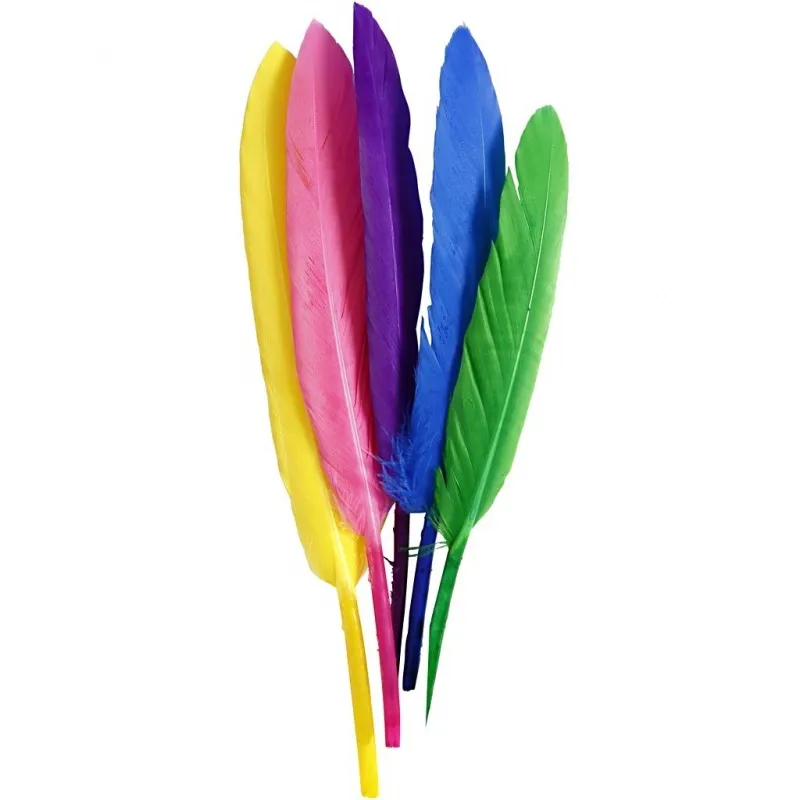 Federn, L 13 cm, Sortierte Farben, 48 Stk/ 1 Pck