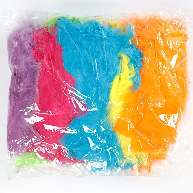 Federn, Größe 11-17 cm, Sortierte Farben, 144 Bündl./ 1 Pck