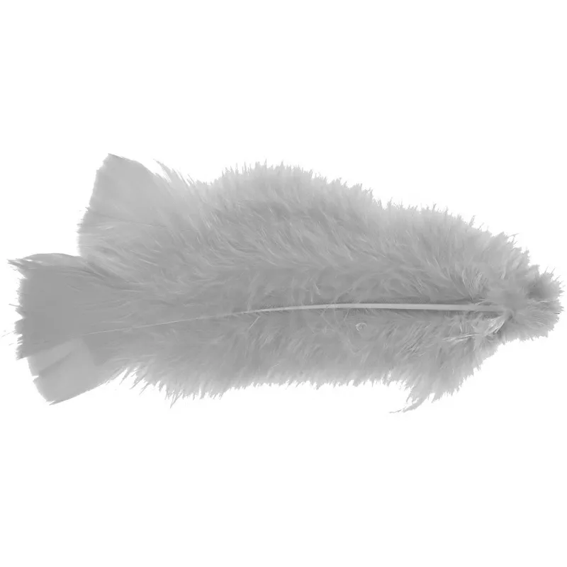 Federn, Größe 11-17 cm, Weiß, 18 Bündl./ 1 Pck