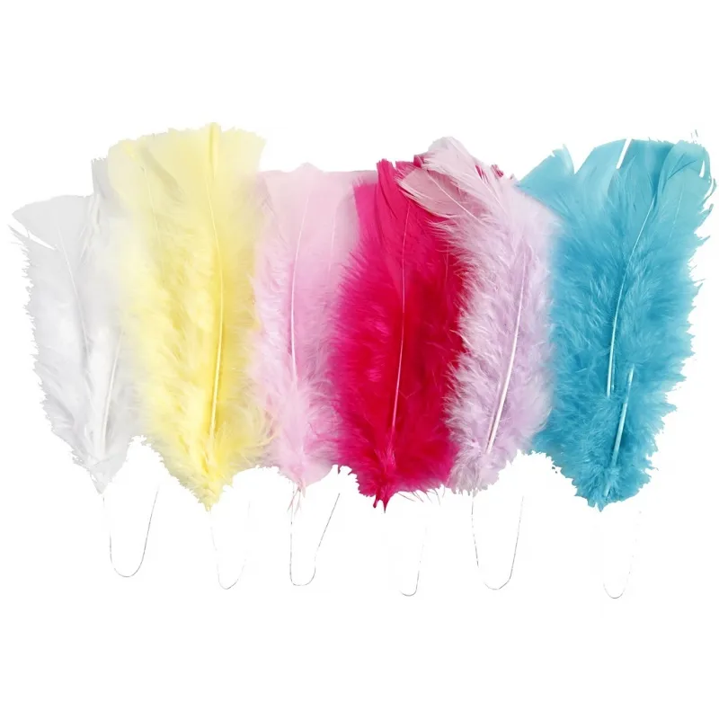 Federn, Größe 11-17 cm, Sortierte Farben, 18 Bündl./ 1 Pck
