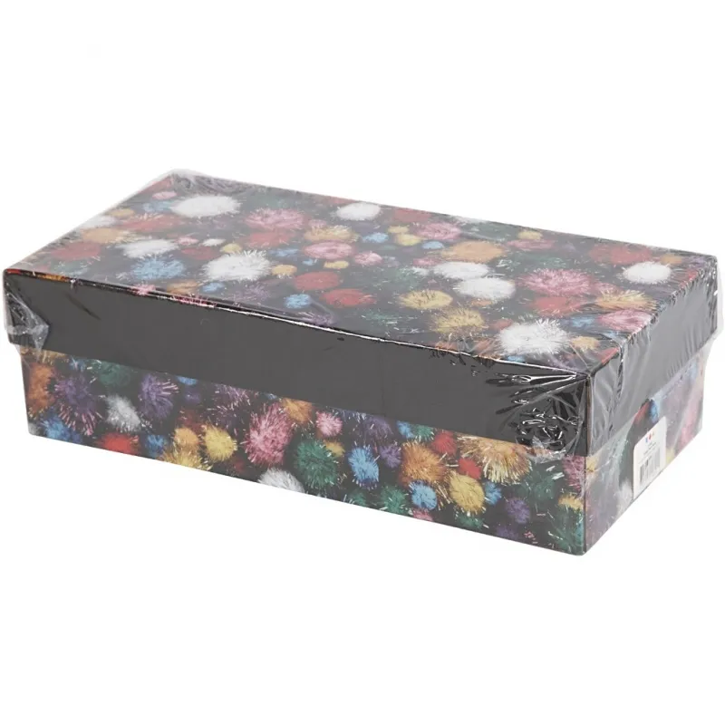 Glitzer-Pompons, D 15-40 mm, Glitter, ca. 400 Stk, Kräftige Farben, 300 g/ 1 Pck