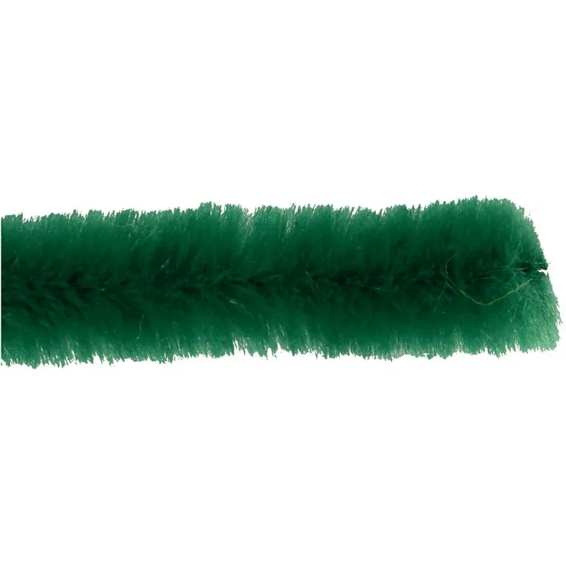 Pfeifenreiniger, L 30 cm, Dicke 6 mm, Dunkelgrün, 50 Stk/ 1 Pck