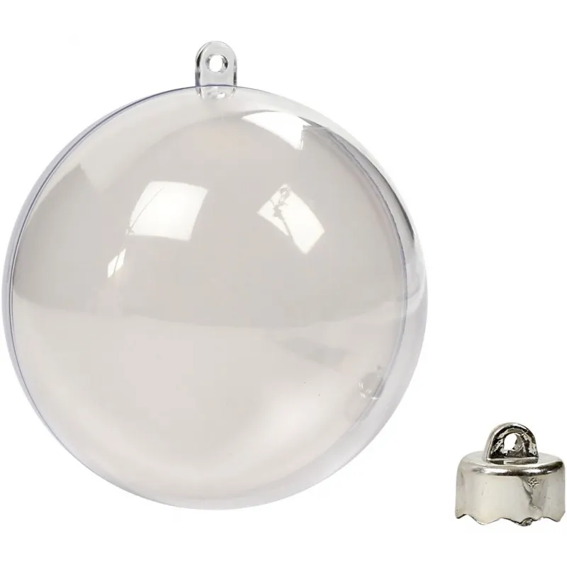 Deko-Kugeln, D 8 cm, Transparent, 5 Stk/ 1 Pck