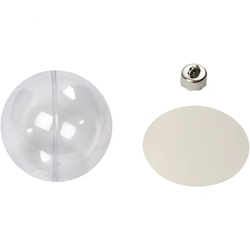 Deko-Kugeln, D 8 cm, Transparent, 5 Stk/ 1 Pck