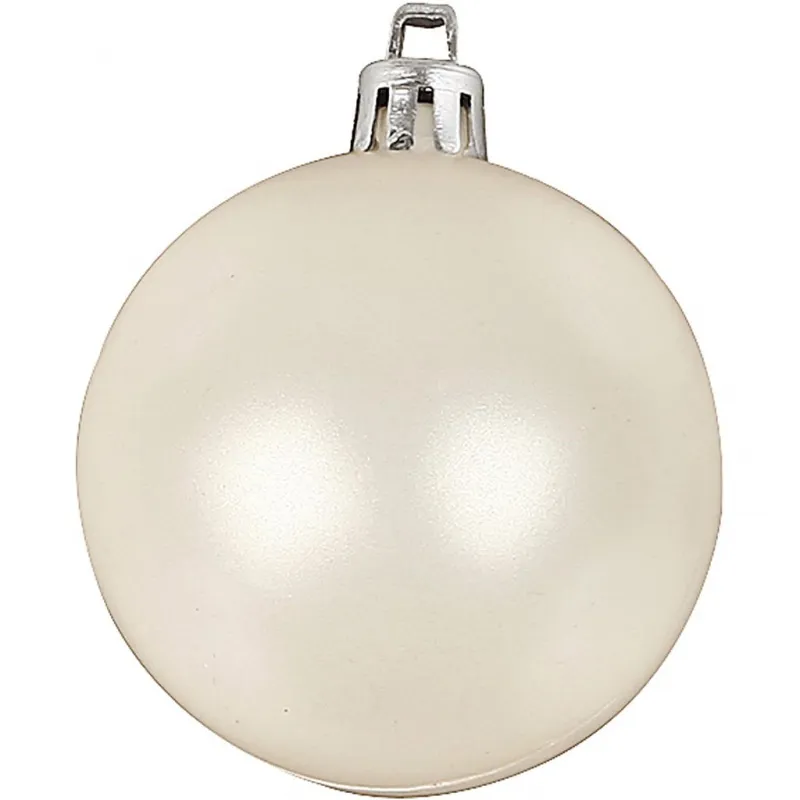 Weihnachtskugeln, D 6 cm, Weiß, Perlmutt, 20 Stk/ 1 Pck