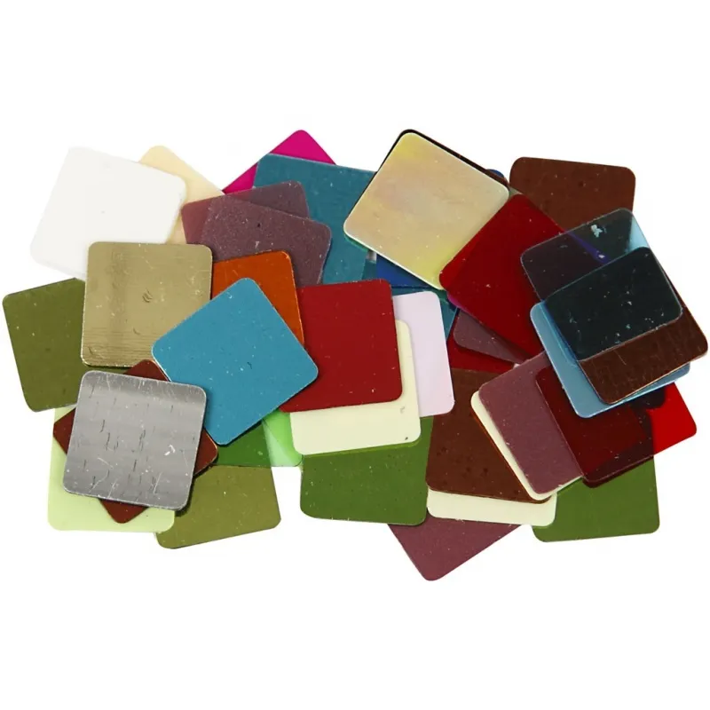 Pailletten-Mosaik, Größe 10x10 mm, ca. 6875 Stk, Sortierte Farben, 250 g/ 1 Pck