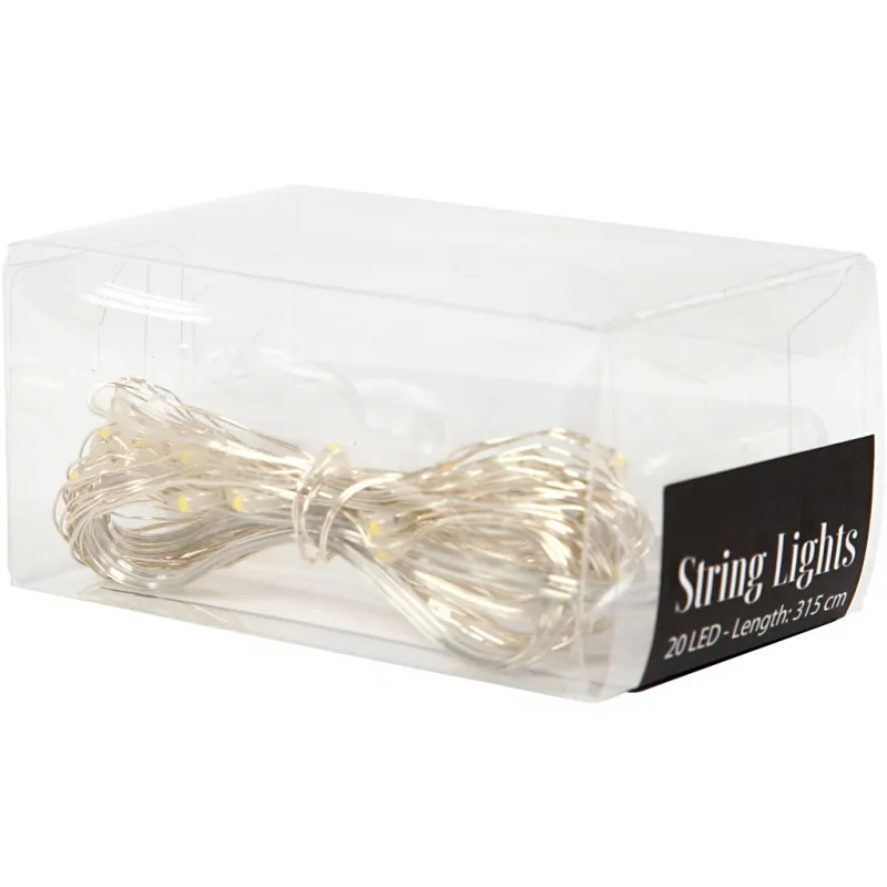 LED Lichterkette, L 3,15 m, Silber, 1 Stk